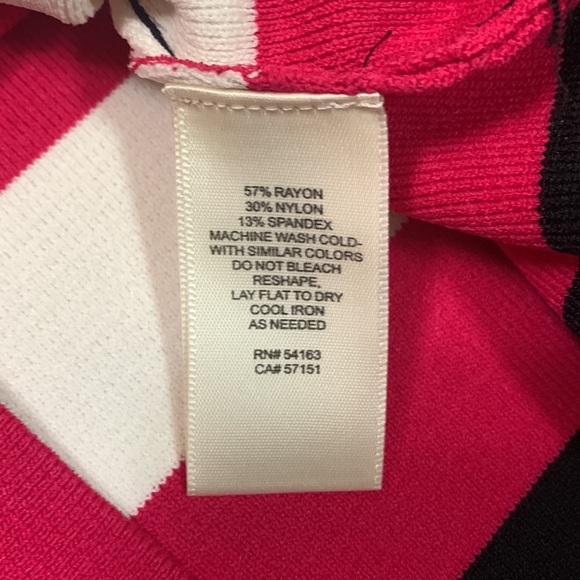 ELIZA J Color Blocking stripes high neck sleeveless exposed gold zip back size 4 - Picture 6 of 11